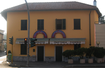 Ingresso della pensione e ristorante La Nuvoletta